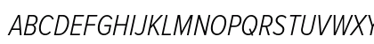 Proxima Nova Condensed Light Italic Uppercase Preview