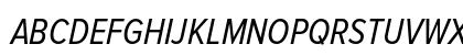 Proxima Nova Condensed Regular Italic Uppercase Preview