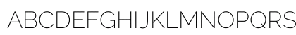 Raleway ExtraLight Regular Uppercase Preview