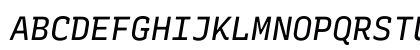 Rec Mono Linear Italic Uppercase Preview
