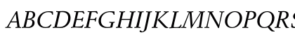Schneidler Medium Italic Uppercase Preview