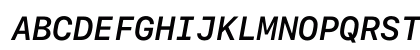 SF Mono Semibold Italic Preview