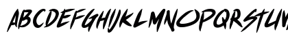 Shin Akiba Punx Bold Italic Uppercase Preview