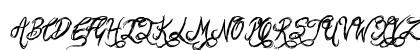 Sketchy Script Regular Uppercase Preview