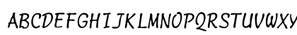 Smith-Corona EC1100 Script Regular Uppercase Preview