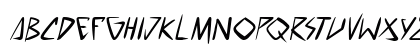 space punk Italic Uppercase Preview