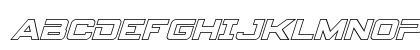 Spy Agency Outline Italic Uppercase Preview
