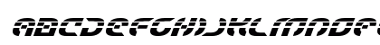 Starfighter Laser Bold Italic Uppercase Preview