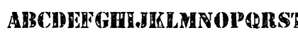 STENCILED PERSONAL USE Regular Uppercase Preview