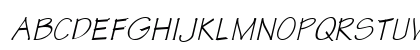 Technical Italic Uppercase Preview