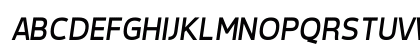 Tepeno Sans Italic Uppercase Preview