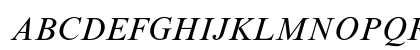 Times New Roman MT Std Italic Uppercase Preview