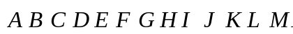 Tinos Nerd Font Mono Italic Uppercase Preview
