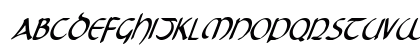 Tristram Condensed Italic Condensed Italic Uppercase Preview