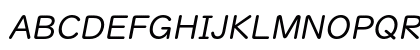 UDDigiKyoItalic Regular Italic Uppercase Preview