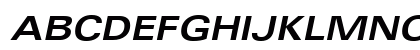 Univers Extended Bold Italic Preview
