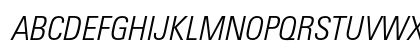 Univers LT W0447 Italic Uppercase Preview