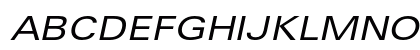 Univers 53 Extended Oblique Uppercase Preview