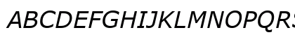 Verdana Italic Uppercase Preview