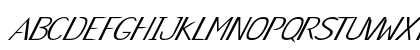 Verno Expanded Italic Uppercase Preview
