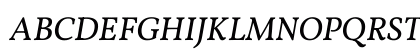 Vollkorn Italic Uppercase Preview