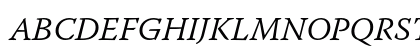 Warnock Pro Light Italic Caption Preview
