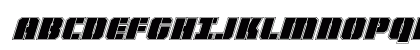 Warp Thruster Academy Italic Uppercase Preview