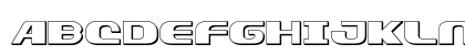 Xcelsion 3D Regular Uppercase Preview