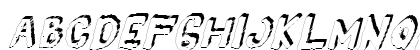 YES_3Ditalic Regular Uppercase Preview
