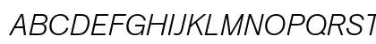 Akzidenz-Grotesk BQ Light Italic with OldStyle Figures Uppercase Preview