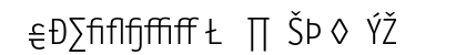 LetterGothicSlangT LightExp Uppercase Preview