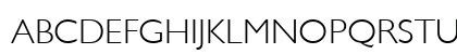 GillSans Light Regular Uppercase Preview