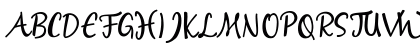 Allessa Script Free Sample Regular Uppercase Preview