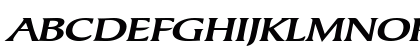BarrettExtended BoldItalic Uppercase Preview