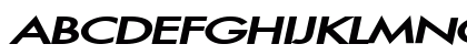 FusiExtended BoldItalic Uppercase Preview