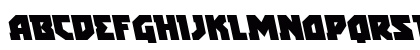 Arctic Guardian Leftalic Italic Uppercase Preview