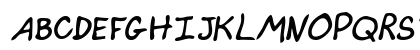 CarlysHand Bold Italic Uppercase Preview