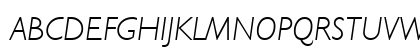 Gill Sans Light Italic Uppercase Preview