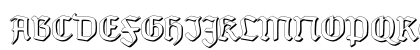 TypographerGotisch Schatten Regular Uppercase Preview