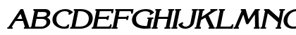 KeiraWide BoldItalic Uppercase Preview