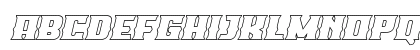 LAROF Outline Slant Regular Uppercase Preview