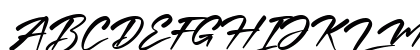 Miss Gymick Italic Uppercase Preview