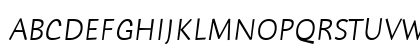Humana Sans ITC Light Italic Preview