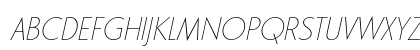 Le Havre Thin Italic Thin Italic Uppercase Preview