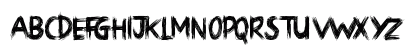 Sketchy Night Regular Uppercase Preview