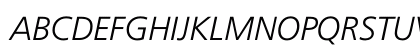 Frutiger LT Com 46 Light Italic Uppercase Preview