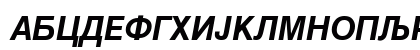 MAC C Swiss Bold Italic Uppercase Preview