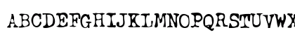 Typewriter Oldstyle Uppercase Preview