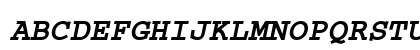 Courier Bold Italic Uppercase Preview