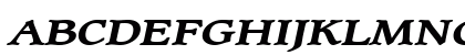 ClaytonExtended BoldItalic Uppercase Preview